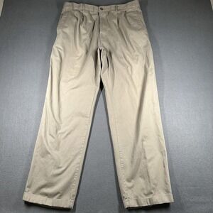 Vtg Duck Head Pants Mens 36x30 Beige Pleated Chino Straight Leg Yellow Label